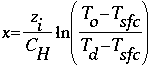 Mathematical equation for advection fog distance