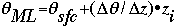 Mathematical equation for potential temperature in the mixed layer