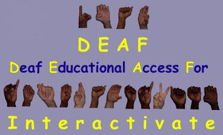 fingerspelled DEAF Interactivate Logo
