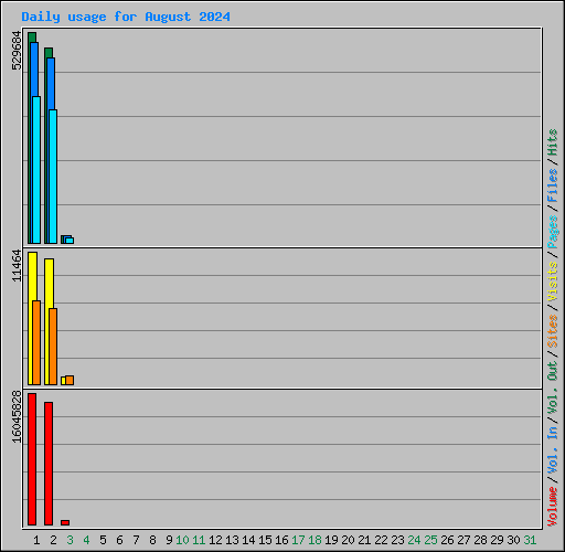 Daily usage for August 2024