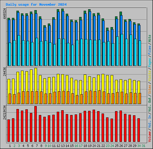 Daily usage for November 2024
