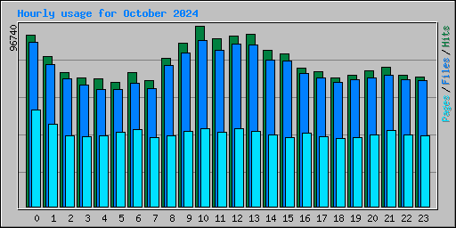 Hourly usage for October 2024