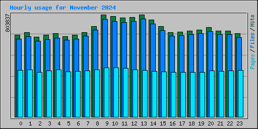 Hourly usage for November 2024
