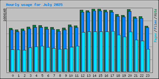 Hourly usage for July 2025