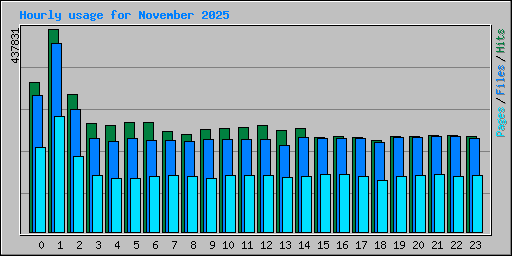 Hourly usage for November 2025