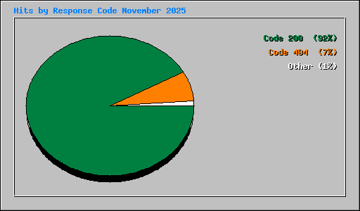 Hits by Response Code November 2025
