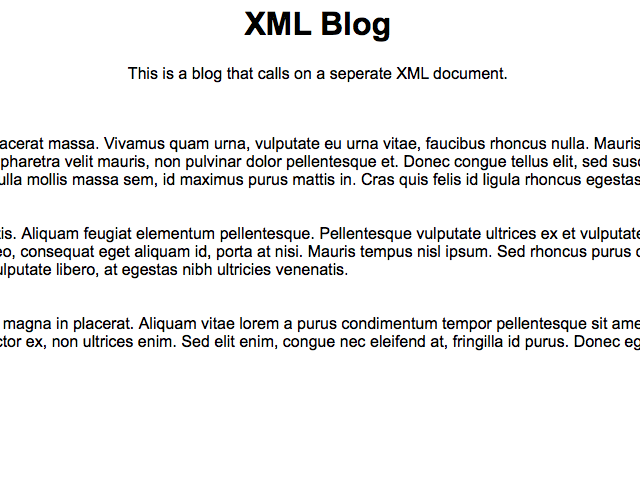 XML Blog